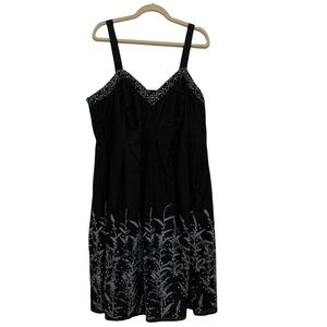 Lane Bryant Strappy 100% Cotton Black and White Sundress size 20
